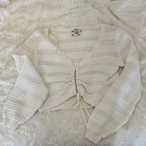 Hippie Rose Cream Knit Cardigan